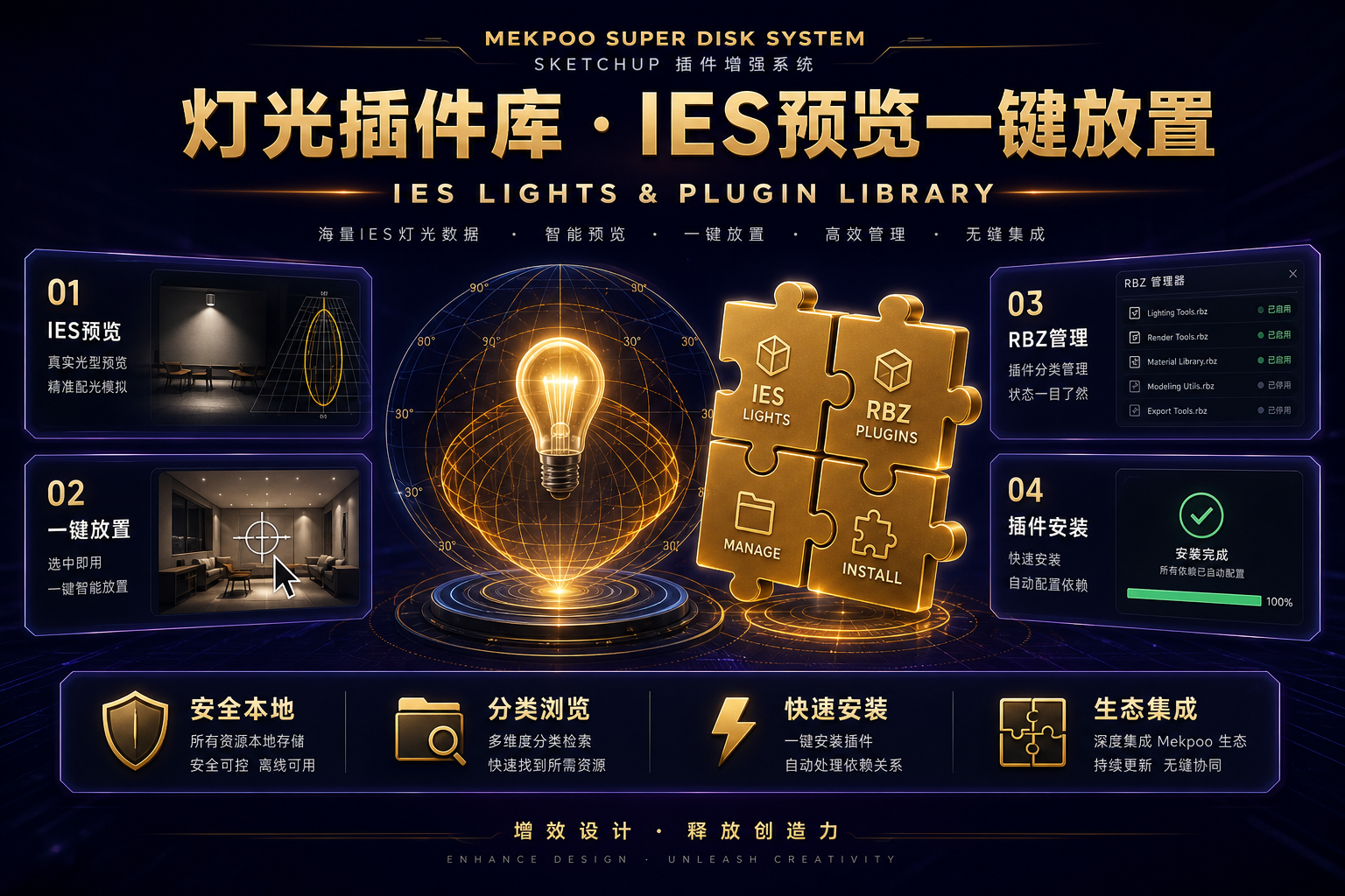 灯光插件库 · IES 预览一键放置